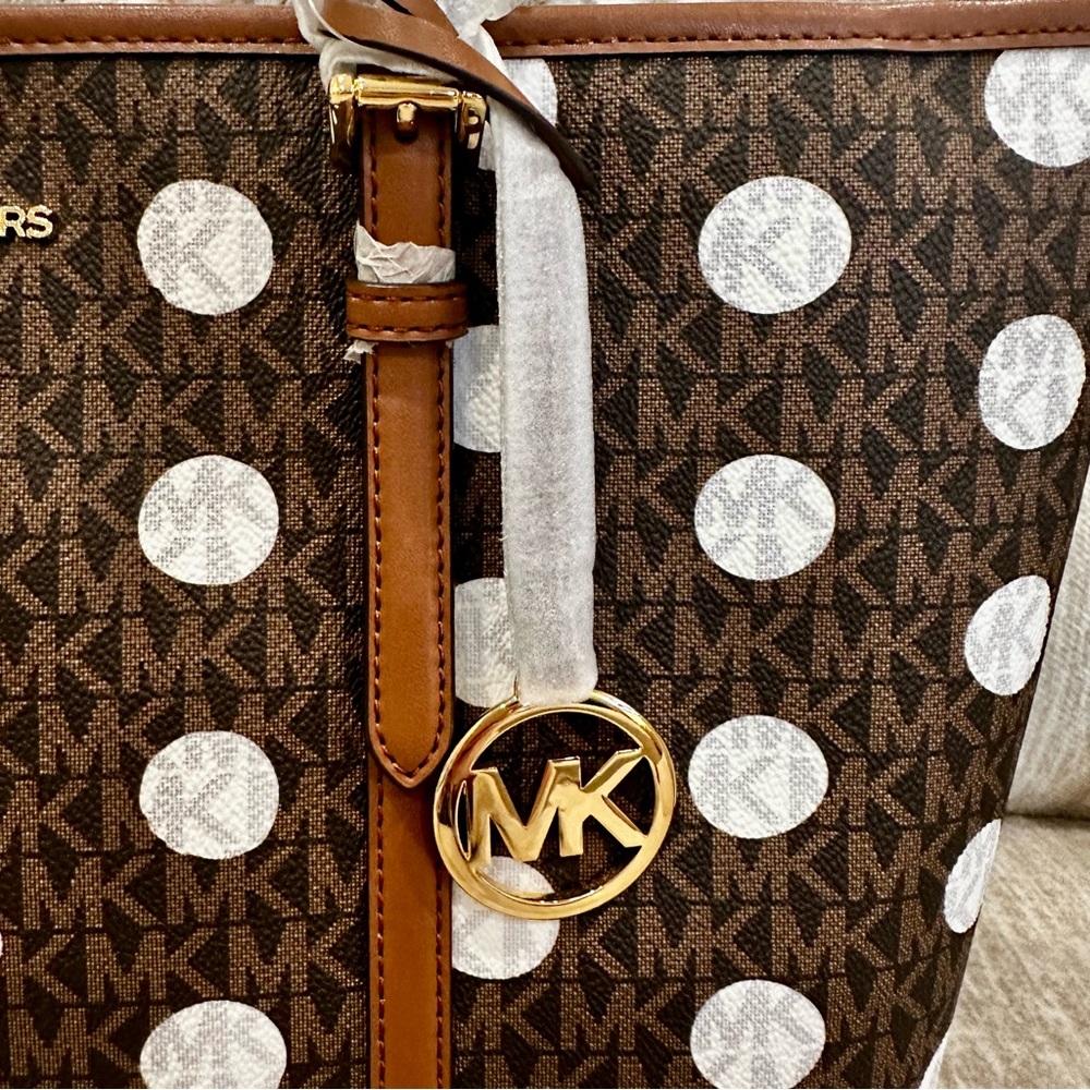 ✨💎NWT💎✨ MICHAEL KORS LARGE JET SET TRAVEL SHOULDER TOTE! $498 RETAIL. - Picture 2 of 9